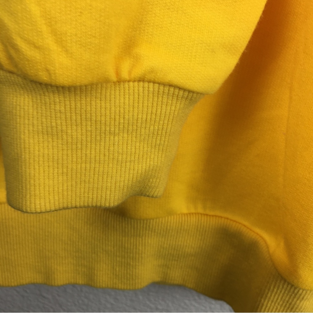 Goldish Yellow Women's Top with Orange Pumpkin Print Long Sleeve Size L - Picture 4 of 8